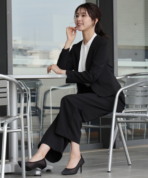DRESS PLUS(ドレスプラス)の「きれいめ楽ちんワイドパンツ(その他パンツ・レディース・ブラック/サンドグレー・L/S/M)」の12枚目の写真