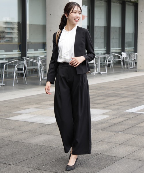 DRESS PLUS(ドレスプラス)の「きれいめ楽ちんワイドパンツ(その他パンツ・レディース・ブラック/サンドグレー・L/S/M)」の13枚目の写真