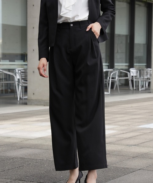 DRESS PLUS(ドレスプラス)の「きれいめ楽ちんワイドパンツ(その他パンツ・レディース・ブラック/サンドグレー・L/S/M)」の14枚目の写真