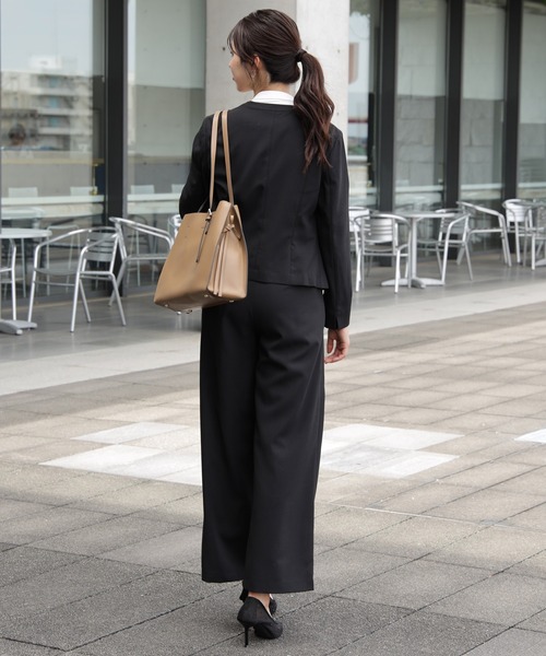 DRESS PLUS(ドレスプラス)の「きれいめ楽ちんワイドパンツ(その他パンツ・レディース・ブラック/サンドグレー・L/S/M)」の15枚目の写真