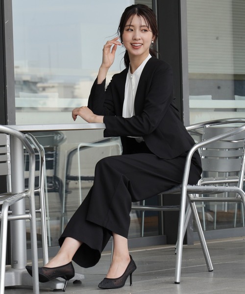 DRESS PLUS(ドレスプラス)の「きれいめ楽ちんワイドパンツ(その他パンツ・レディース・ブラック/サンドグレー・L/S/M)」の18枚目の写真