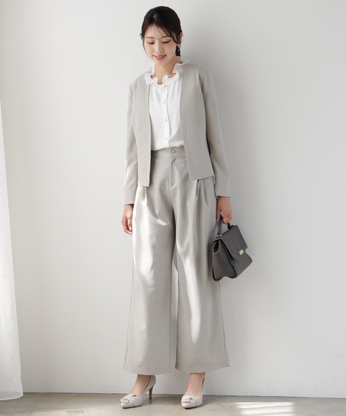 DRESS PLUS(ドレスプラス)の「きれいめ楽ちんワイドパンツ(その他パンツ・レディース・ブラック/サンドグレー・L/S/M)」の21枚目の写真