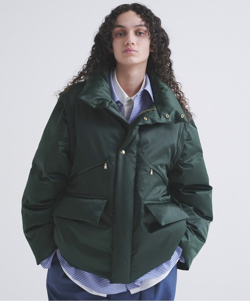 CULLNI（クルニ）の「High Count Taffeta Removable Sleeve Down Jacket（ダウンジャケット/コート・メンズ・グリーン/ブラック・1/2/0）」の2枚目の写真
