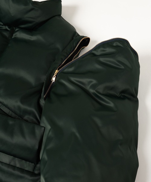 CULLNI（クルニ）の「High Count Taffeta Removable Sleeve Down Jacket（ダウンジャケット/コート・メンズ・グリーン/ブラック・1/2/0）」の9枚目の写真