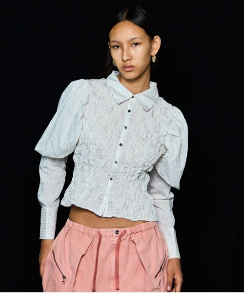 25AW PRE-ORDER】Puff Sleeves Shirring Shirt/パフスリーブ