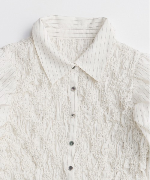 MAISON SPECIAL プリーツカットパフスリブラウス SALE】Ruffle Blouse