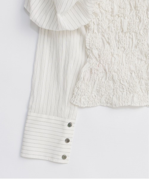 MAISON SPECIAL(メゾンスペシャル)の「Puff Sleeves Shirring Shirt/パフスリーブシャーリングシャツ(シャツ/ブラウス・レディース・ブラウン/ブラック/ホワイト・FREE)」の17枚目の写真