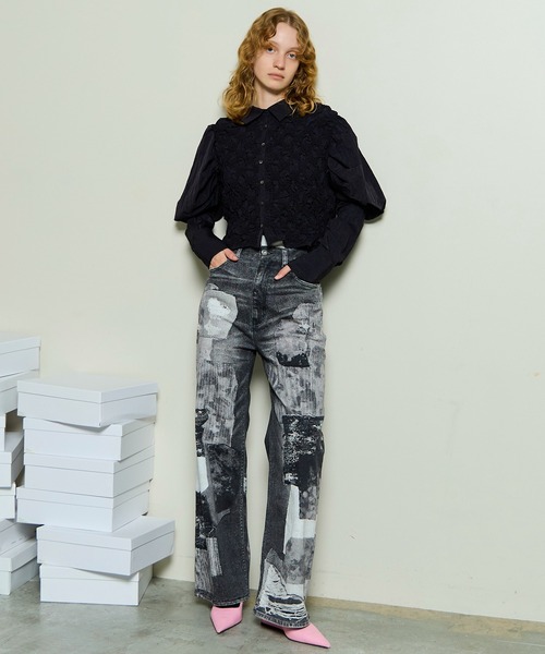 Puff Sleeves Shirring Shirt/パフスリーブシャーリングシャツ（シャツ