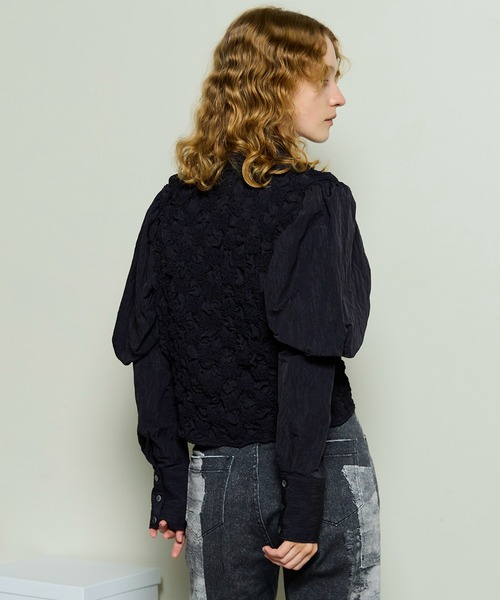 Puff Sleeves Shirring Shirt/パフスリーブシャーリングシャツ（シャツ