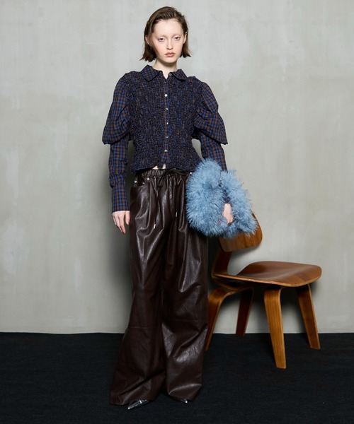 Puff Sleeves Shirring Shirt/パフスリーブシャーリングシャツ