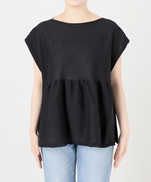 spic&span ギマコットンフレンチスリーブプルオーバー　ブルーA Spick & Span（スピックアンドスパン）の「《追加2》手洗い可 / ギマ