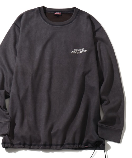 Dickies(ディッキーズ)の「【GENUINE DICKIES/ジェニュインディッキーズ】ツイルポリスエード ドロスト プルオーバー(スウェット・メンズ・ブルー/アイボリー/ダークグリーン/スミクロ・M/XL/L)」の2枚目の写真