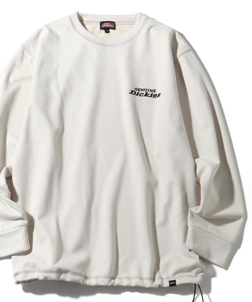 Dickies(ディッキーズ)の「【GENUINE DICKIES/ジェニュインディッキーズ】ツイルポリスエード ドロスト プルオーバー(スウェット・メンズ・ブルー/アイボリー/ダークグリーン/スミクロ・M/XL/L)」の1枚目の写真