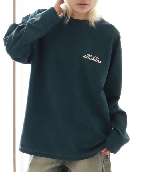 Dickies(ディッキーズ)の「【GENUINE DICKIES/ジェニュインディッキーズ】ツイルポリスエード ドロスト プルオーバー(スウェット・メンズ・ブルー/アイボリー/ダークグリーン/スミクロ・M/XL/L)」の5枚目の写真