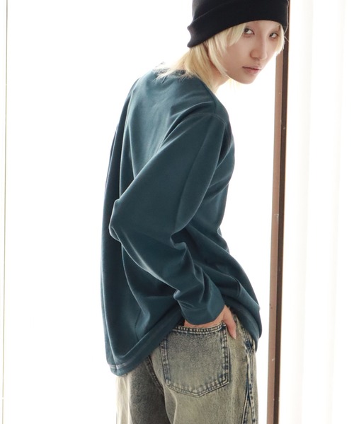 Dickies(ディッキーズ)の「【GENUINE DICKIES/ジェニュインディッキーズ】ツイルポリスエード ドロスト プルオーバー(スウェット・メンズ・ブルー/アイボリー/ダークグリーン/スミクロ・M/XL/L)」の7枚目の写真