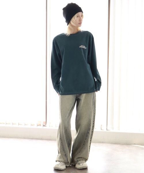 Dickies(ディッキーズ)の「【GENUINE DICKIES/ジェニュインディッキーズ】ツイルポリスエード ドロスト プルオーバー(スウェット・メンズ・ブルー/アイボリー/ダークグリーン/スミクロ・M/XL/L)」の10枚目の写真