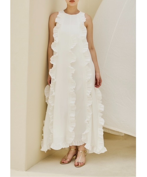 NOTRE émor / ruffled wave frill dres ruffled wave frill dress – NOTRE émor