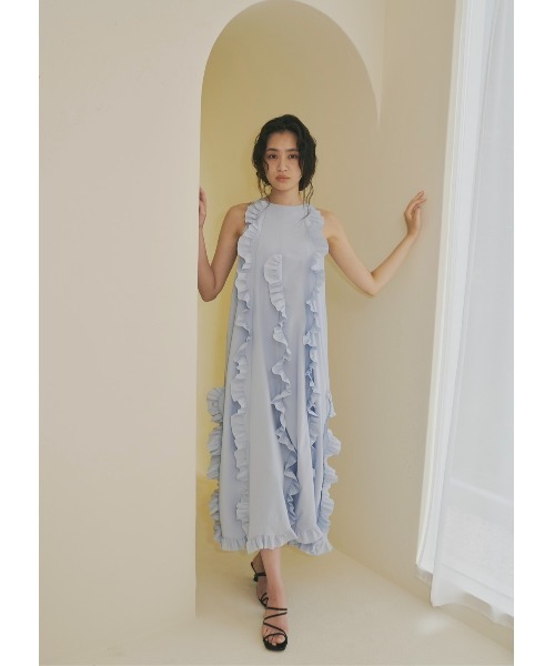 ノートルエモア　ruffled wave frill NOTREémorワンピ NOTREemor（ノートルエモア）の「ruffled wave frill dress