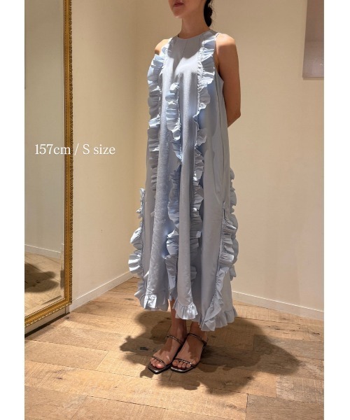 NOTRE émor / ruffled wave frill dress coming soon—— 🪡 ruffled wave frill dress ¥13,500(tax in) S