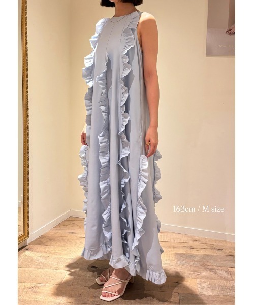 emor /ruffled wave frill dress/フリルワンピース emor /ruffled wave frill dress/フリルワンピース - メルカリ