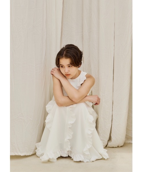 emor /ruffled wave frill dress/フリルワンピース emor /ruffled wave frill dress/フリルワンピース - メルカリ