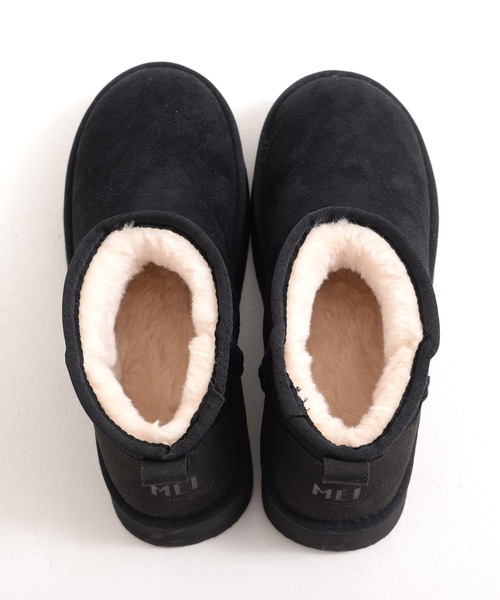 MEI(メイ)の「【MEI メイ】MOUTON BOOTS フェイクムートン ショートブーツ 厚底 / Lady’s(ブーツ・レディース・ブラック/キャメル・L/M/S)」の7枚目の写真