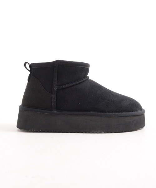 MEI(メイ)の「【MEI メイ】MOUTON BOOTS フェイクムートン ショートブーツ 厚底 / Lady’s(ブーツ・レディース・ブラック/キャメル・L/M/S)」の9枚目の写真