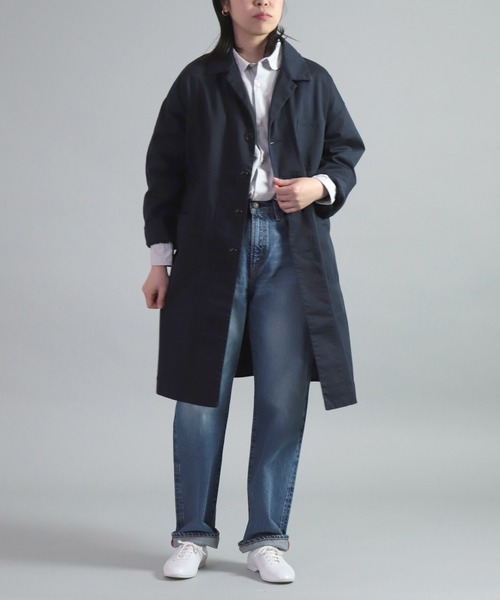 OMNIGOD（オムニゴッド）の「[OMNIGOD womens / オムニゴッド] チノ トラバーユコート（その他アウター・レディース・ベージュ/ネイビー・FREE）」の4枚目の写真
