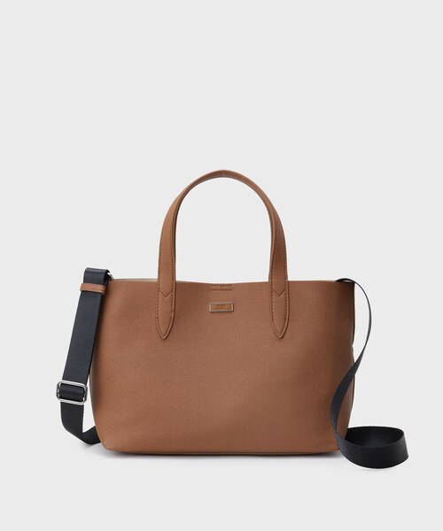 TAKEO KIKUCHI（タケオキクチ）の「2WAYミニトート（トートバッグ・メンズ・ターコイズブルー系/ブラック/ライトブルー/オフホワイト/ブルー系その他/ダークオレンジ・00）」の6枚目の写真