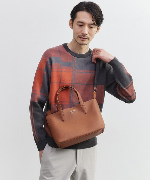 TAKEO KIKUCHI（タケオキクチ）の「2WAYミニトート（トートバッグ・メンズ・ターコイズブルー系/ブラック/ライトブルー/オフホワイト/ブルー系その他/ダークオレンジ・00）」の8枚目の写真