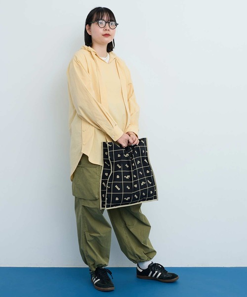 I am I in fact...（アイアムアイインファクト）の「●BLOCK TILE CHECK トートバッグ（トートバッグ・レディース・ベージュ/ブラック・FREE）」の21枚目の写真