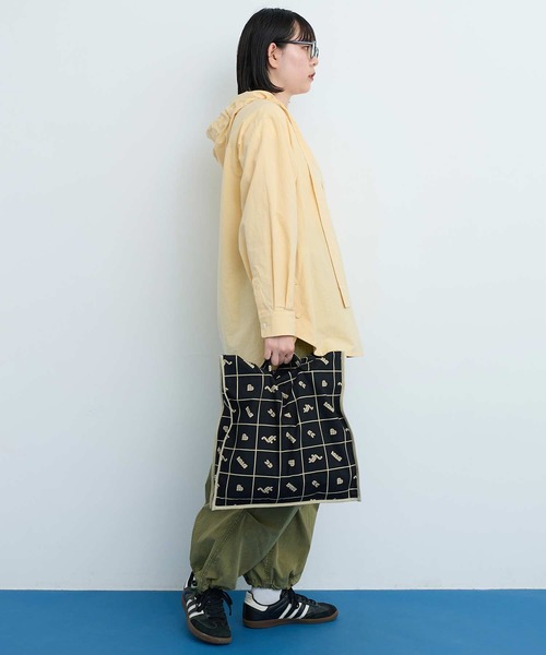 I am I in fact...（アイアムアイインファクト）の「●BLOCK TILE CHECK トートバッグ（トートバッグ・レディース・ベージュ/ブラック・FREE）」の22枚目の写真