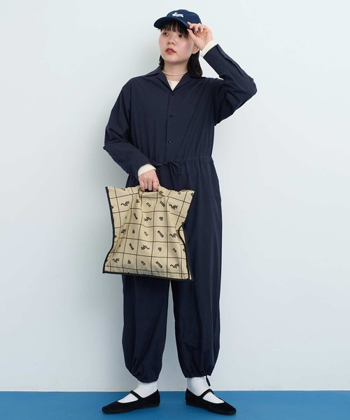 I am I in fact...（アイアムアイインファクト）の「●BLOCK TILE CHECK トートバッグ（トートバッグ・レディース・ベージュ/ブラック・FREE）」の11枚目の写真