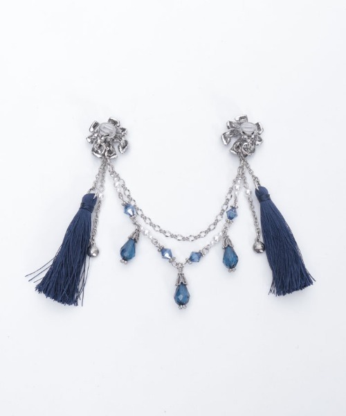 彼岸花イヤリング＆襟クリップ（チャーム）｜axes femme（アクシーズ