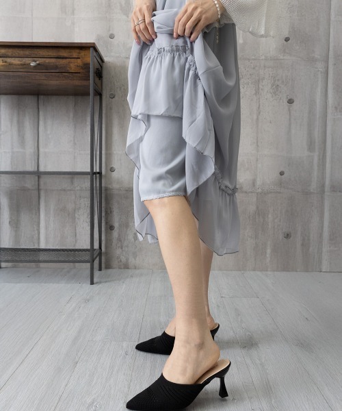 Miniministore(ミニミニストア)の「キャミワンピース カーディガン2点セット(ワンピース・レディース・ホワイト×グレー・FREE)」の12枚目の写真
