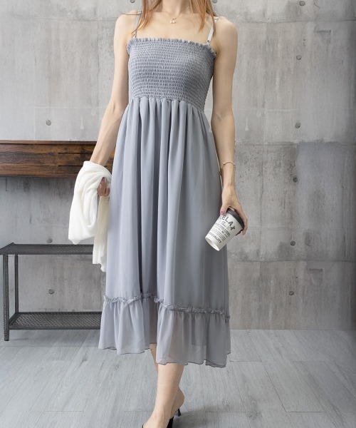 Miniministore(ミニミニストア)の「キャミワンピース カーディガン2点セット(ワンピース・レディース・ホワイト×グレー・FREE)」の13枚目の写真