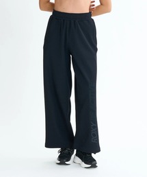 BE ACTIVE PANTS/ロキシー速乾UVケアウエストゴムワッフルストレートワイドパンツ