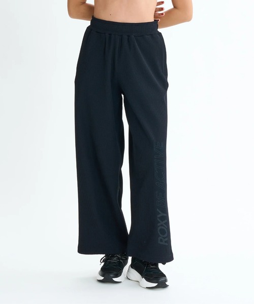 ROXY(ロキシー)の「BE ACTIVE PANTS/ロキシー速乾UVケアウエストゴムワッフルストレートワイドパンツ(その他パンツ・レディース・ホワイト/ブラック/カモフラージュ・MEDIUM/SMALL/LARGE)」の2枚目の写真