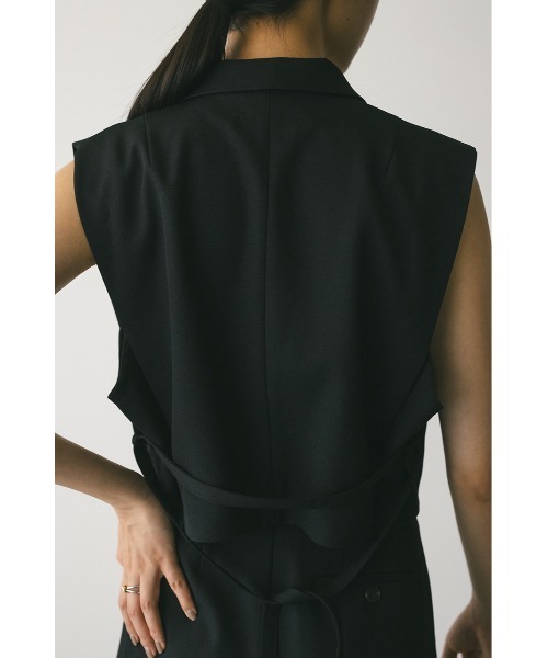 STYLEMIXER(スタイルミキサー)の「ショートテーラーベスト(ベスト・レディース・アイボリー/ブラック・FREE)」の20枚目の写真