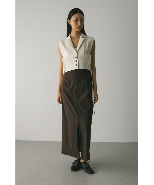 STYLEMIXER(スタイルミキサー)の「ショートテーラーベスト(ベスト・レディース・アイボリー/ブラック・FREE)」の3枚目の写真