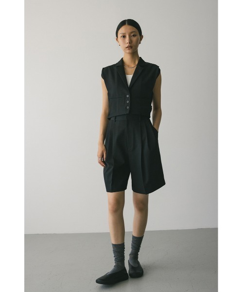 STYLEMIXER(スタイルミキサー)の「ショートテーラーベスト(ベスト・レディース・アイボリー/ブラック・FREE)」の14枚目の写真