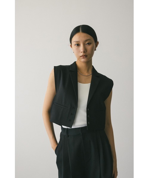 STYLEMIXER(スタイルミキサー)の「ショートテーラーベスト(ベスト・レディース・アイボリー/ブラック・FREE)」の16枚目の写真