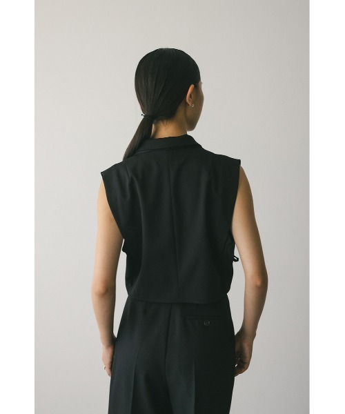 STYLEMIXER(スタイルミキサー)の「ショートテーラーベスト(ベスト・レディース・アイボリー/ブラック・FREE)」の18枚目の写真