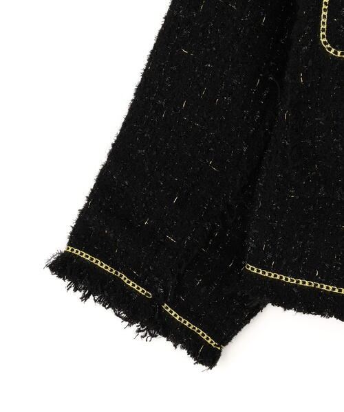 DANKE SCHON(ダンケシェーン)の「DankeSchon/ダンケシェーン/CHAIN EMBROIDERY TWEED JACKET(カバーオール・メンズ・ホワイト/ブラック・M/L)」の15枚目の写真