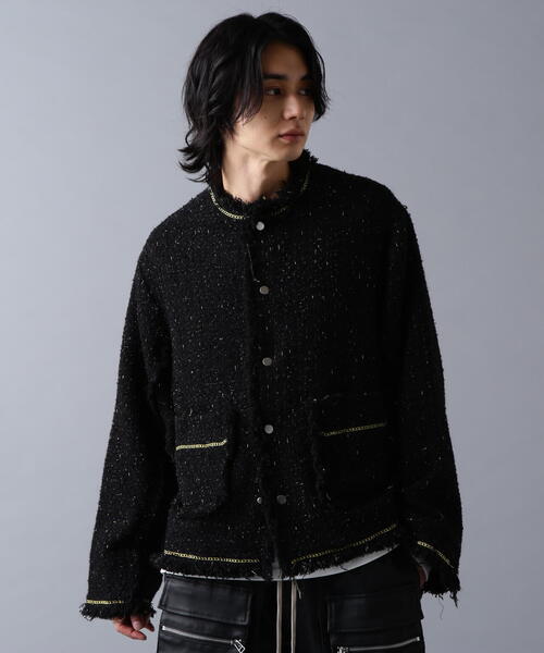 DankeSchon/ダンケシェーン/CHAIN EMBROIDERY TWEED JACKET