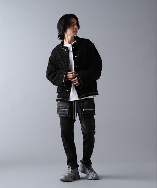 DankeSchon/ダンケシェーン/CHAIN EMBROIDERY TWEED JACKET