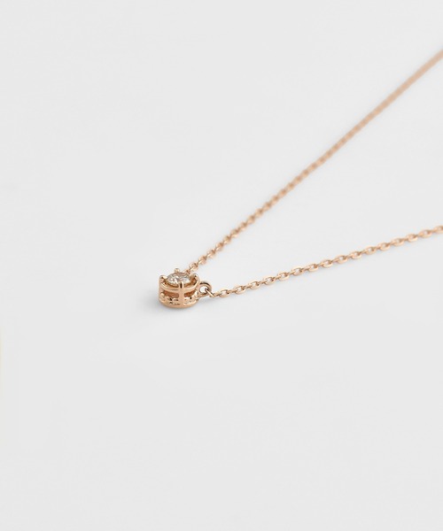 agete（アガット）の「《WEB限定》K10ダイヤモンドネックレス（0.03ct 