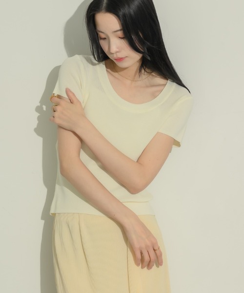 NEUNA(ヌナ)の「ニットクルーネックT(Tシャツ/カットソー・レディース・アイボリー/レッド/ブラック・FREE)」の16枚目の写真