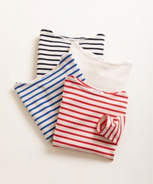 CHILD WOMAN（チャイルドウーマン）の「16/2空紡糸ボーダー チェリー刺繍プルオーバー（Tシャツ/カットソー）」