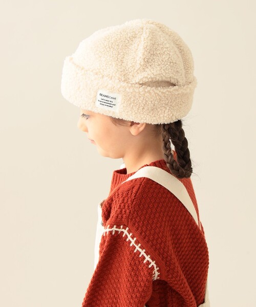 BEAMS mini(ビームスミニ)の「ボアロール キャップ 2025FW(ハット・キッズ・ホワイト系その他5/チャコールグレー・ONE SIZE)」の5枚目の写真